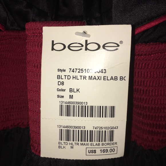 BeBe Maxi Dress BLTD Halter Maxi Color Black - Picture 4 of 5